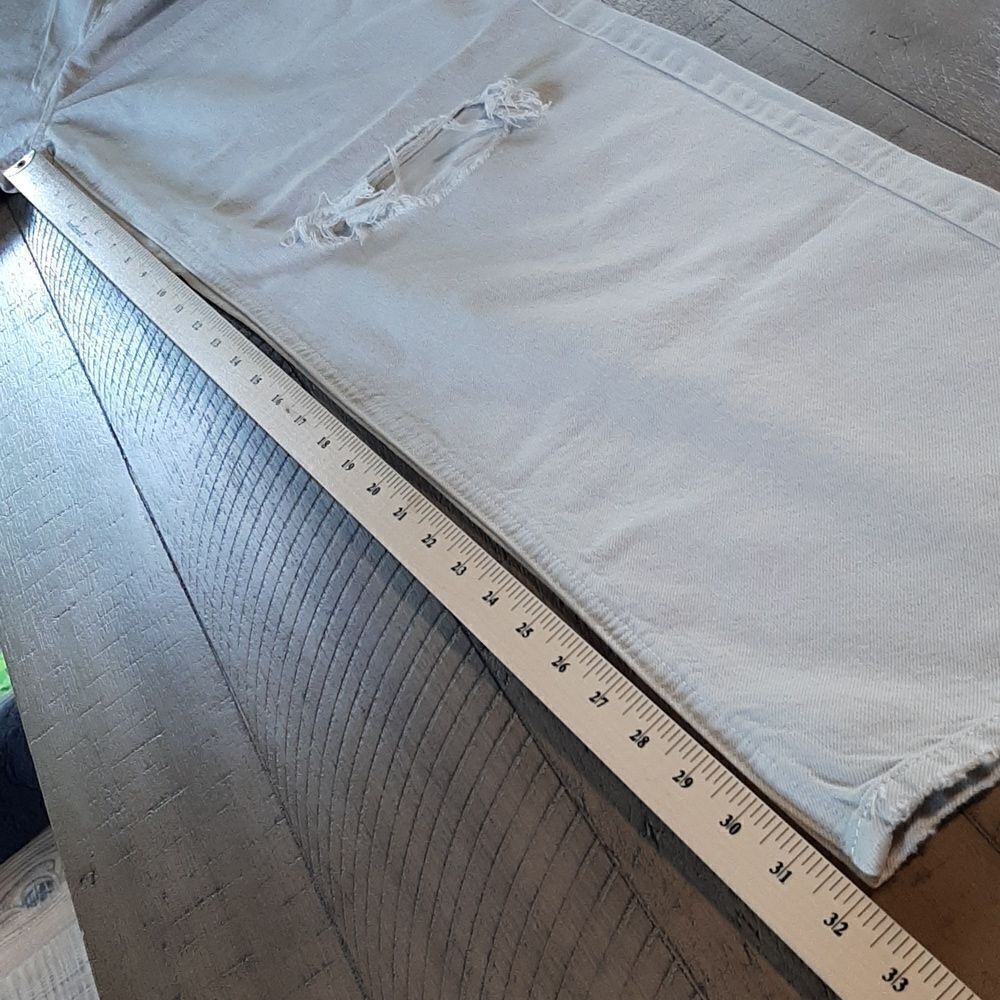 Pacsun Los Angeles 90's Boyfriend Cream Distressed Jeans NWT - Picture 6 of 8